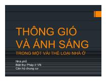 Đề tài Thông gió và ánh sáng trong một vài thể loại nhà ở