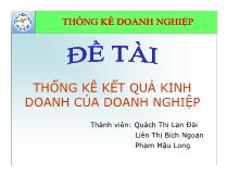 Đề tài Thống kê kết quả kinh doanh của doanh nghiệp
