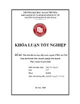 Đề tài Thu hút đầu tư trực tiếp nước ngoài (FDI) vào Việt Nam dưới hình thức doanh nghiệp liên doanh. Thực trạng và giải pháp