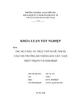 Đề tài Thu hút đầu tư trực tiếp nước ngoài vào thị trường bất động sản Việt Nam thực trạng và giải pháp