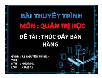 Đề tài : Thúc đẩy bán hàng