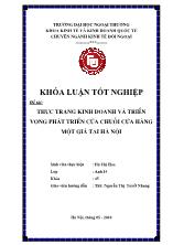 Đề tài Thực trạng kinh doanh và triển vọng phát triển của chuỗi cửa hàng một giá tại Hà Nội