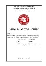 Đề tài Thực trạng phát triển hoạt động logistics của nhật bản và bài học kinh nghiệm cho Việt Nam