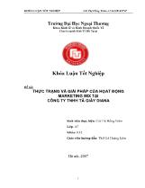 Đề tài Thực trạng và giải pháp của họat động marketing MIX tại công ty TNHH tã giấy Diana