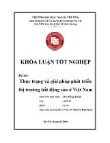 Đề tài Thực trạng và giải pháp phát triển thị trường bất động sản ở Việt Nam
