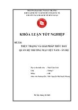 Đề tài Thực trạng và giải pháp thúc đẩy quan hệ thương mại Việt Nam - Ấn Độ