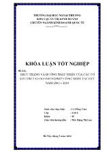 Đề tài Thực trạng và hướng phát triển của các cơ sở ươm tạo doanh nghiệp công nghệ tại Việt Nam 2001 – 2010