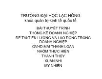 Đề tài: Tiền lương và lao động trong doanh nghiệp