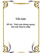 Đề tài : Tính toán khung ngang nhà một tầng ba nhịp