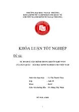 Đề tài Tự do hoá tài chính trong khuôn khổ WTO của Hàn Quốc - Bài học kinh nghiệm cho Việt Nam