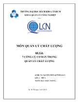 Đề tài Ứng dụng 7 công cụ cơ bản trong quản lý chất lượng