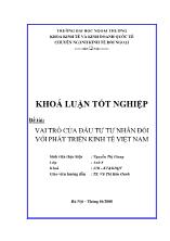 Đề tài Vai trò của đầu tư tư nhân đối với phát triển kinh tế Việt Nam