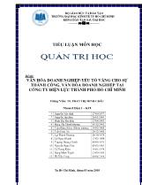 Đề tài Văn hóa doanh nghiệp-Yếu tố vàng cho sự thành công. Văn hóa doanh nghiệp tại công ty điện lực thành phố Hồ Chí Minh