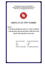 Đề tài Văn hoá kinh doanh của anh và hững ảnh hưởng đến đàm phán thương mại quốc tế tại quốc gia này