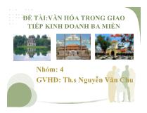 Đề tài Văn hóa trong giao tiếp kinh doanh ba miền