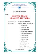Đề tài Võ quốc thắng nhà quản trị tài ba