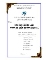 Đề tài Xây dựng chiến lược công ty viễn thông Viettel