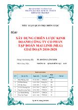 Đề tài Xây dựng chiến lược kinh doanh công ty cổ phần tập đoàn Mai Linh (MLG) giai đoạn 2010-2020