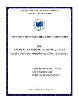 Đề tài Xây dựng và áp dụng hệ thống quản lý chất lượng ISO 9001:2008 tại công ty Fujinet