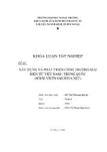 Đề tài Xây dựng và phát triển cổng thương mại điện tử Việt Nam - Trung Quốc (www.vietnamchina.net)