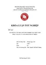 Đề tài Xây dựng văn hoá doanh nghiệp tại Việt Nam : thực trạng và giải pháp hoàn thiện