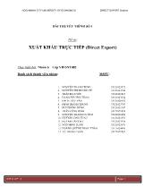 Đề tài Xuất khẩu trực tiếp (direct export)