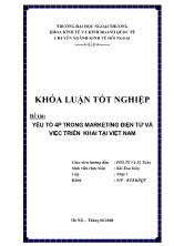 Đề tài Yếu tố 4P trong marketing điện tử và việc triển khai tại Việt Nam