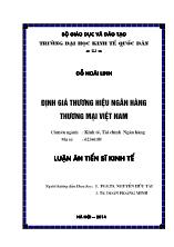 Định giá thương hiệu ngân hàng thương mại Việt Nam