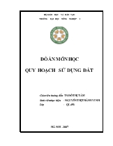 Đồ án Môn học Quy hoạch sử dụng đất