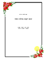 Đồ án Môn học Thi công đập đất