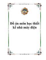 Đồ án Môn học thiết kế nhà máy điện