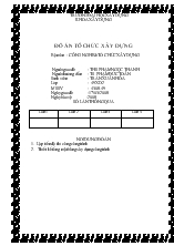Đồ án Tổ chức xây dựng