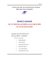Dự án thành lập phòng giao dịch mới của ngân hàng BIDV