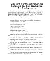Giáo trình hình thành kỹ thuật đập bê tông và đặc điểm địa chất nền theo thành phần hạt