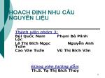 Hoạch định nhu cầu nguyên liệu