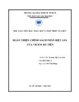 Hoàn thiện chính sách phân biệt giá của Vicem Hà Tiên