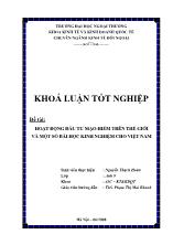 Hoạt động đầu tư mạo hiểm trên thế giới và một số bài học kinh nghiệm cho Việt Nam