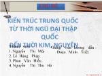 Kiến trúc Trung Quốc từ thời ngũ đại thập quốc đến thời Kim, Nguyên