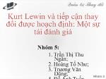 Kurt Lewin và tiếp cận thay đổi được hoạch định: Một sự tái đánh giá