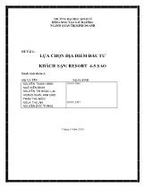 Lựa chọn địa điểm đầu tư khách sạn/ resort 4-5 sao