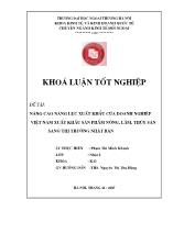 Nâng cao năng lực xuất khẩu của doanh nghiệp Việt Nam xuất khẩu sản phẩm nông, lâm, thủy sản sang thị trường Nhật Bản
