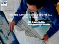 Nghiên cứu tình huống quản trị của công ty Bermo