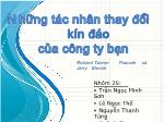 Những tác nhân thay đổi kín đáo của công ty bạn