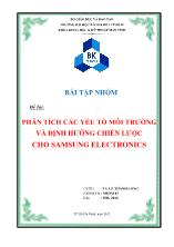Phân tích các yếu tố môi trường và định hướng chiến lược cho Samsung Electronics