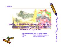 Phân tích quy trình quản trị chiến lược thể hiện trong tác phẩm Bình Ngô Đại Cáo