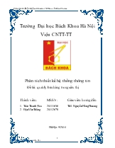 Phân tích thiết kế hệ thống thông tin: Quản lý bán hàng trong siêu thị