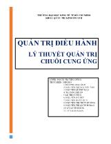 Quản trị điều hành lý thuyết quản trị chuỗi cung ứng