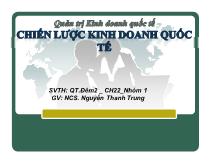 Quản trị kinh doanh quốc tế Chiến lược kinh doanh quốc tế