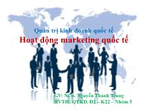 Quản trị kinh doanh quốc tế Hoạt động marketing quốc tế (2)
