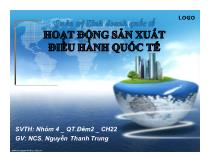 Quản trị kinh doanh quốc tế Hoạt động sản xuất điều hành quốc tế (2)